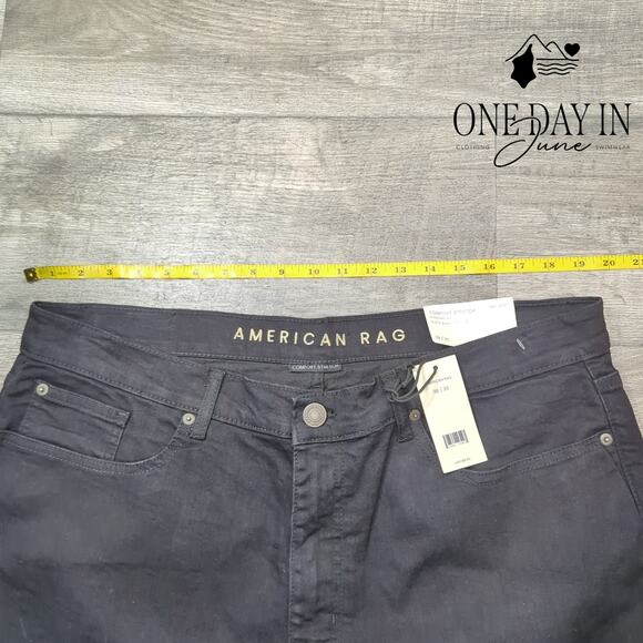 American Rag Comfort Stretch Straight Leg Jeans Size 38X30 - Picture 3 of 6